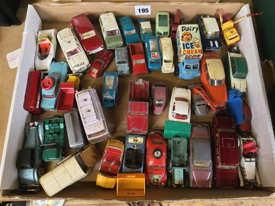 Quantity of unboxed die-cast vehicles, Dinky, Corgi, Matchbox etc, many playworn (45+)